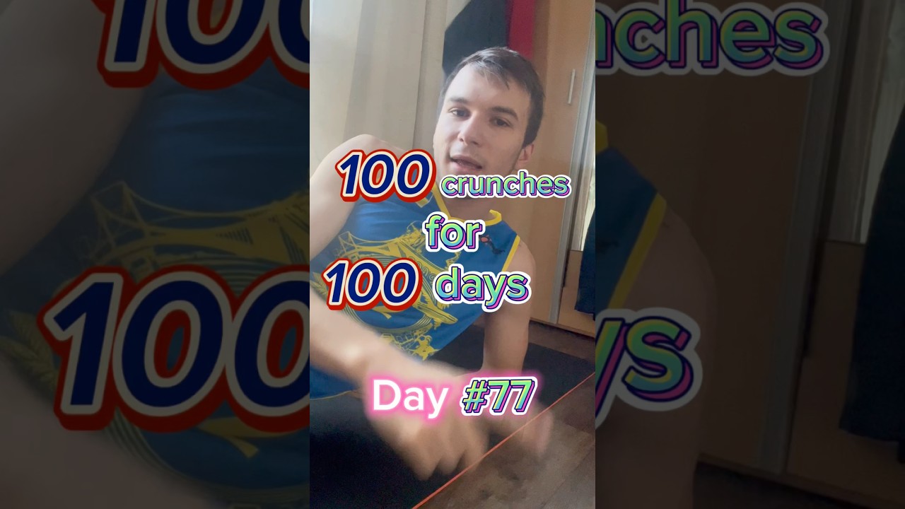 Day №77 100 crunches for 100 days before 2024 ends! abs workout 