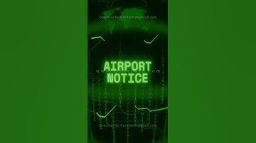 AIRPORT NOTICE   Retro CRT green screen glitch text animation