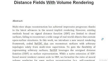NeUDF Learning Neural Unsigned Distance Fields With Volume Rendering