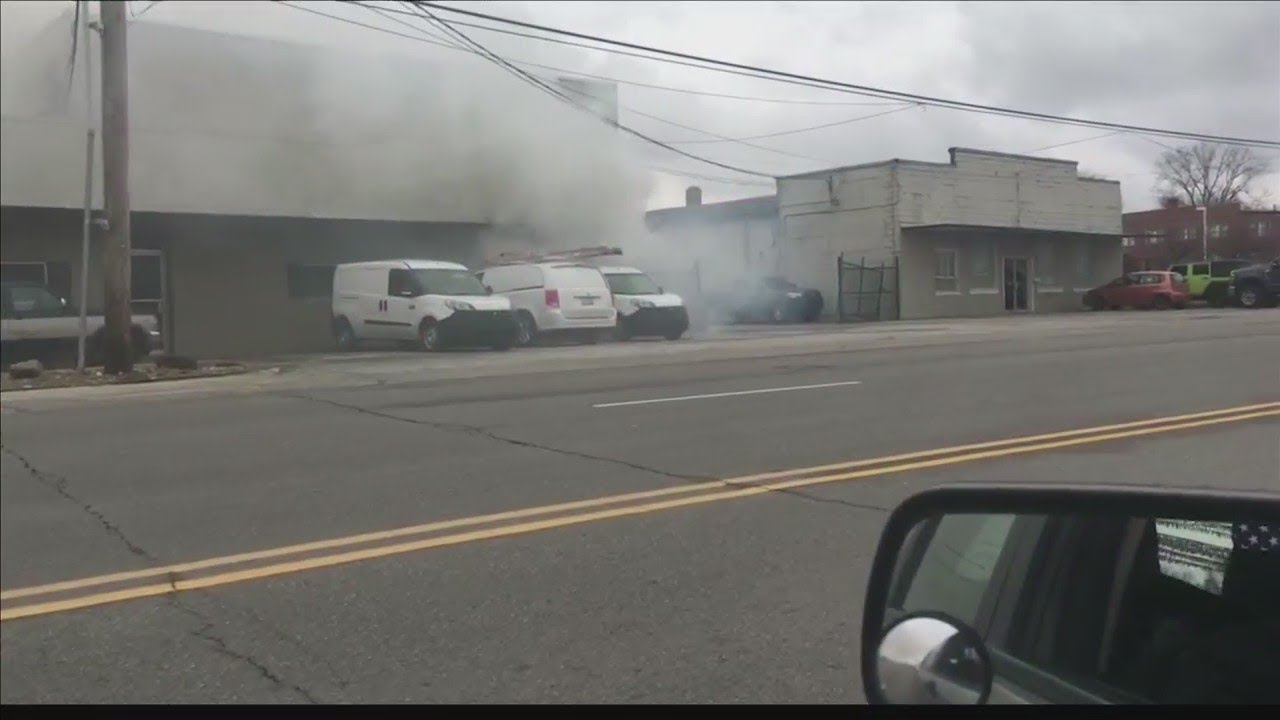 Vehicle catches fire at auto repair shop in Evansville YouTube