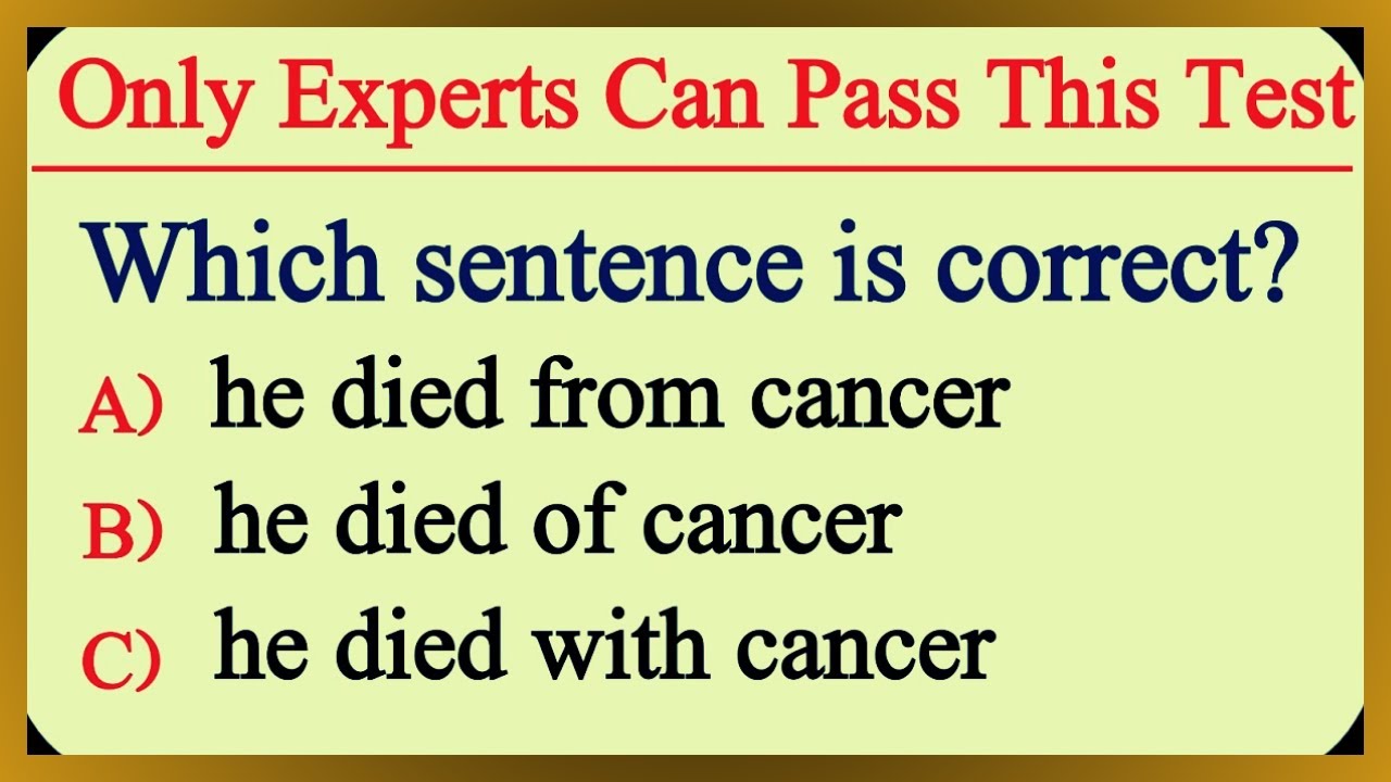 Mixed Grammar Quiz | 99% Can't Pass This Test | Quiz # 80 - YouTube