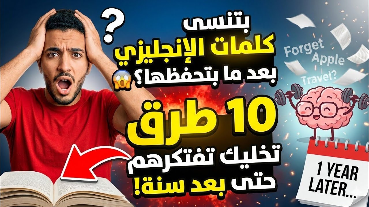 بتنسى كلمات الإنجليزي بعد ما تحفظها؟ 😱 10 طرق هتخليك تفتكرهم حتى بعد سنة من حفظهم!