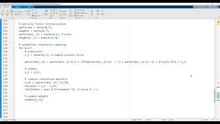 Particle Filter Design - Les 8 - Sequential Importance Sampling Example in Matlab