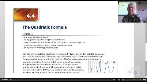 PC 20 4.4 Quadratic Formula
