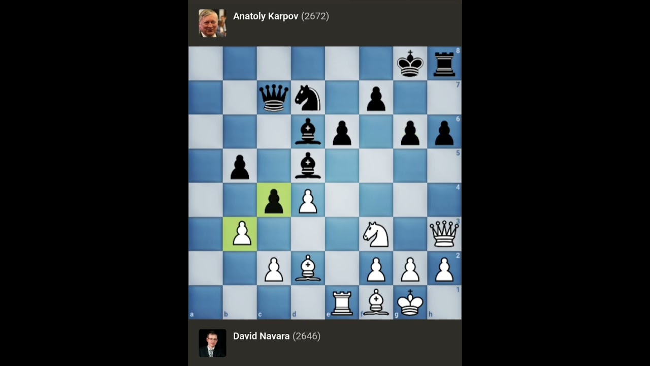 David Navara vs Anatoly Karpov || World Chess Match • Prague - Czech Republic (2005)