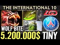 🔥 5,200,000$ AME Tiny + Wolf Bite Lycan MVP 100% Outplayed — TI10 SECRET vs PSG LGD Dota 2 Pro