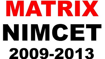 Matrix Problems  NIMCET 2009 to 2013 by Nitin Agrawal INPS Classes Lucknow