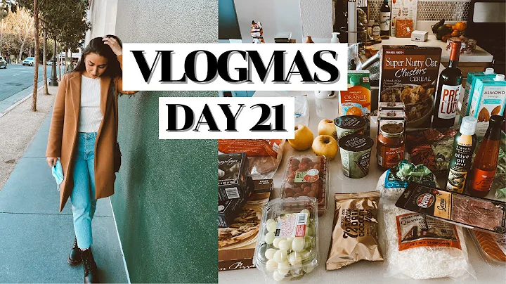 VLOGMAS DAY 21: holidays in LA, grocery haul from Trader Joes + the grove & world market haul