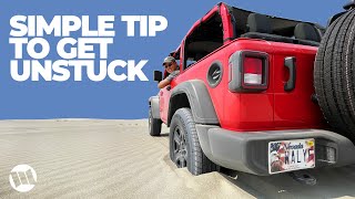 Simple Tip to Get Unstuck from Sand or Snow Even if You do not have a Jeep or a Vehicle with 4WD