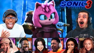 Iconic Amy Rose Reveal Reactions Sonic 3 2024 Post Credit Scene Movie Reaction Mashup