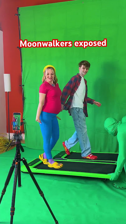 Exposing moonwalk YouTubers with@merrickhanna #behindthescenes #moonwalk #greenscreen