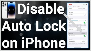 How To Turn Off Auto Lock On iPhone