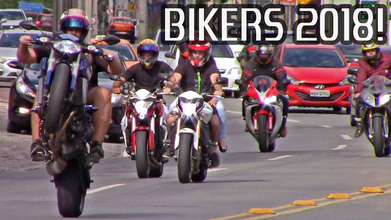 ⁣BIKERS 2018! Superbikes Wheelies, Burnouts, Stoppies and Loud Exhaust Sounds!