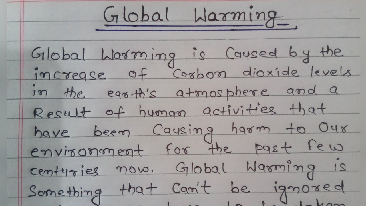 short essay on global warming 150 words