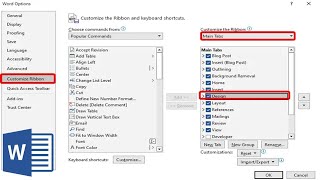 How To Fix No Design Tab In Word 365 Or Word Online