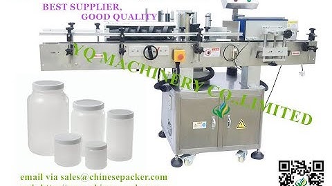 Automatic jar wrap around labeling machines testing video for US customer round bottles labeler