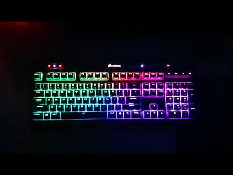커세어 Strafe RGB MK.2 저소음 적축 기계식 게이밍 키보드 RGB 조명 효과