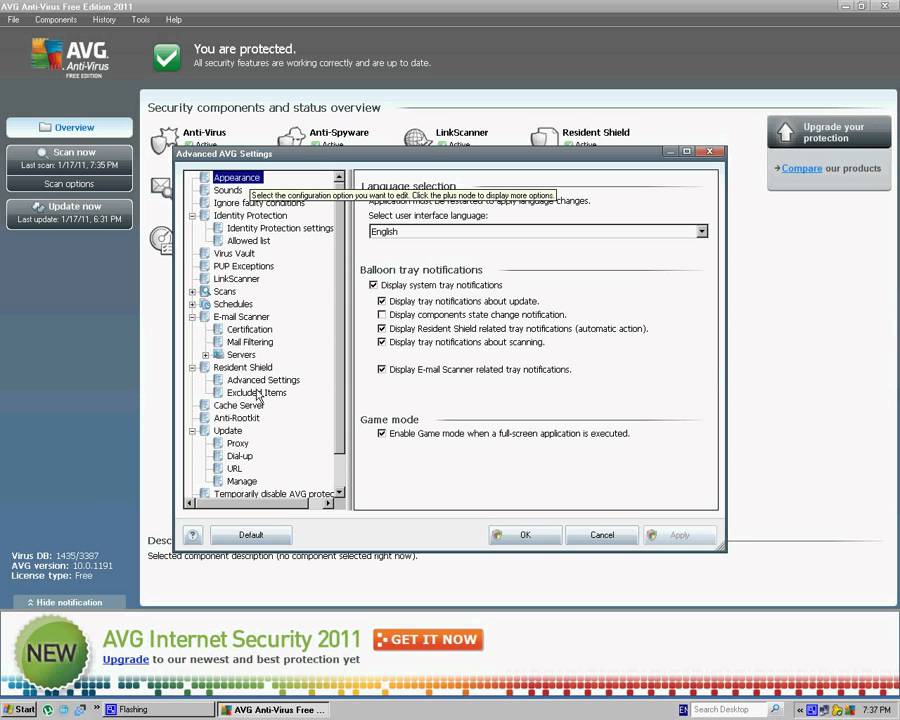 how to turn off avg 2011 YouTube