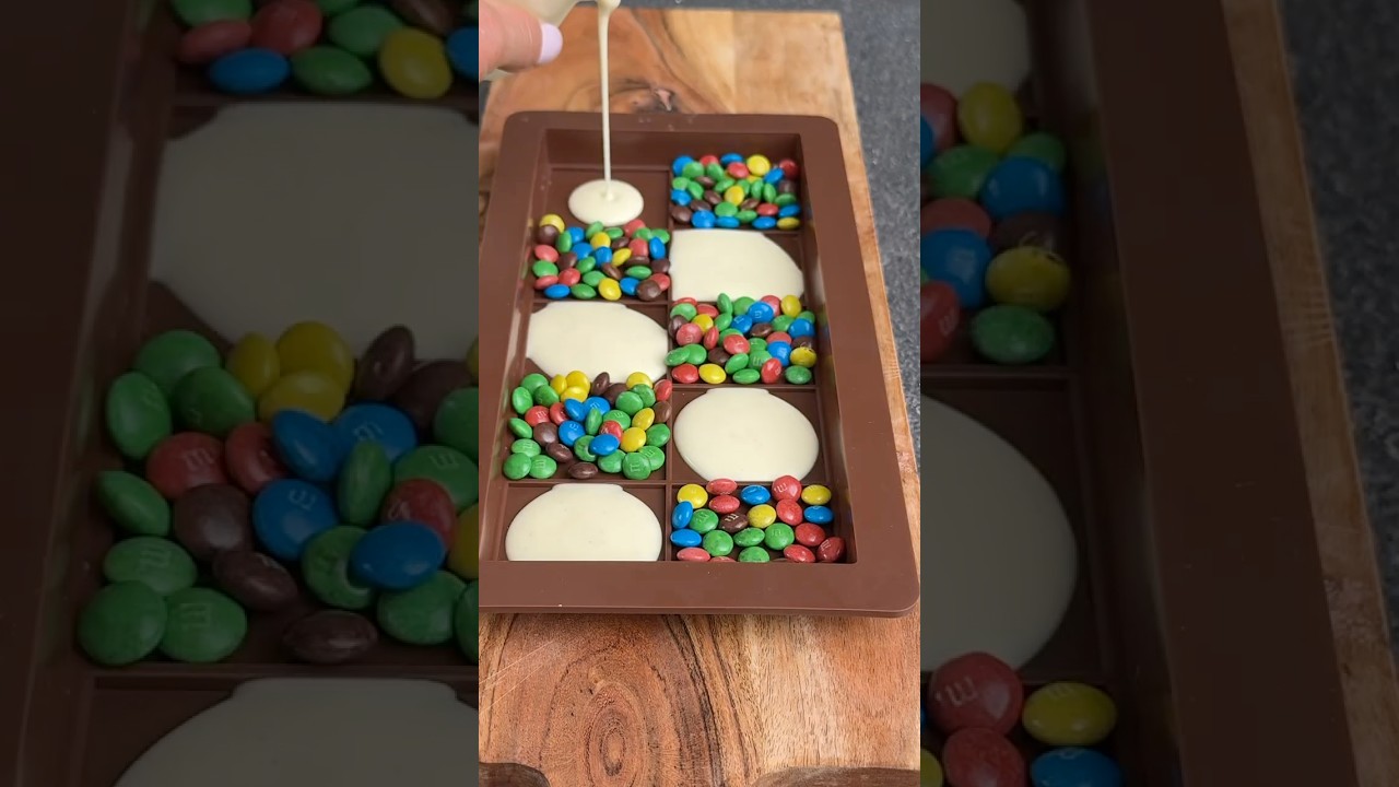 Epic Homemade Chocolate Bar | White, Dark, Nutella & M&M's Mix! 