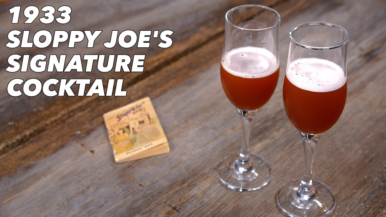 1933's “Sloppy Joe” Cocktail: A Vintage Recipe You Won't Believe