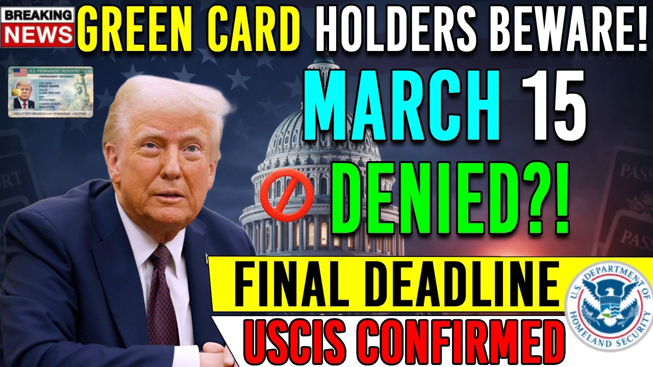 URGENT! Green Card Holders Must Report by March 15 or Face Removal ...