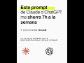 CÓMO SER MÁS PRODUCTIVO #chatgpt #claude #prompt #inteligenciaartificial #productividad
