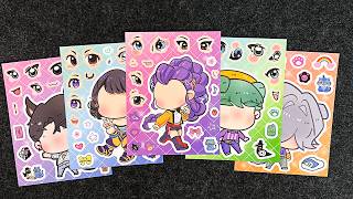 [🎤Paper DIY🎤] KPop Demon Hunters DIY Stickers 💖 Create Cute HUNTRIX Faces | ASMR screenshot 1