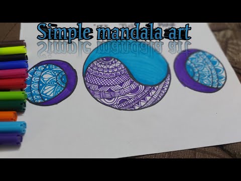 Let's draw simple mandala like a pro | Art therapy | Mandala lessons |Zentangle patterns mandala art