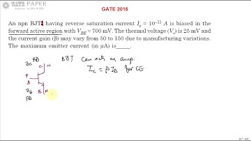 GATE 2015 ECE Maximum Emitter Current of BJT in foward active region
