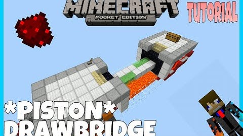 Mcpe : The Fancy Retractable Piston DrawBridge (Bridge)