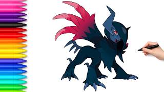 How To Draw Mega Absol Z from Pokémon Champions | Easy Drawing Tutorial