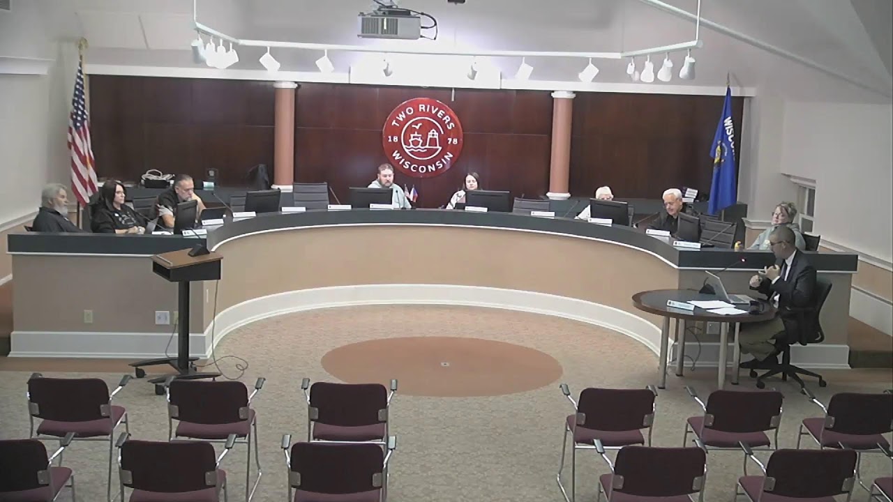 Two Rivers City Council Meeting for Monday, October 20, 2025