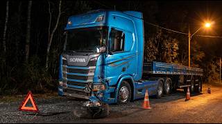 ATROPELEI E QUEBROU TODA A FRENTE DO SCANIA 😭 PERIGO NA ESTRADA