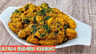 Resep Ayam Bumbu Kuning + Tips RAHASIA BIKIN TAMBAH NAMPOLLLL. 