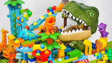 Satisfying Building Blocks Marble Run ASMR | Compilation of Cute Animals block coaster