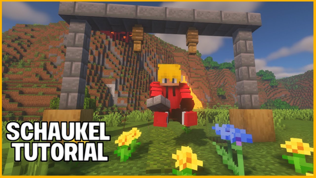 Wie baut man eine Schaukel  in Minecraft !