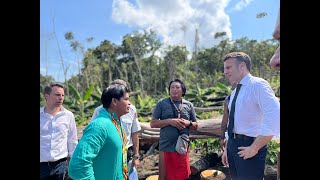 Emmanuel Macron à Camopi