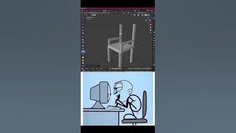 noob vs pro | how to make Chair in blender #3d #blender3d