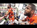 FLOYD MAYWEATHER GIVES GERVONTA DAVIS ADVICE SPARRING TO BEAT BARRIOS; LIKES "GOOD SHOT" HE SEES