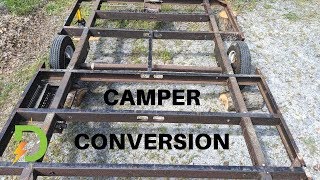 Free pop-up camping trailer from craigslist. i'm demoing this to
become a utility (flat-bed). eventually i'll build portable solar
project on the f...
