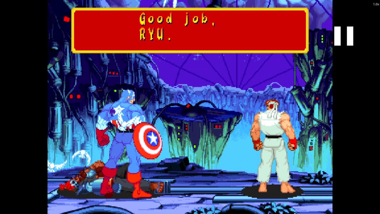 RYU & CAPTAIN AMERICA — Honor and Justice! | Marvel Super Heroes vs Street Fighter Retro Tag Team