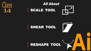 How to use the Scale Tool, Shear Tool and Reshape Tool in Adobe Illustrator CC 2022 l Class 14