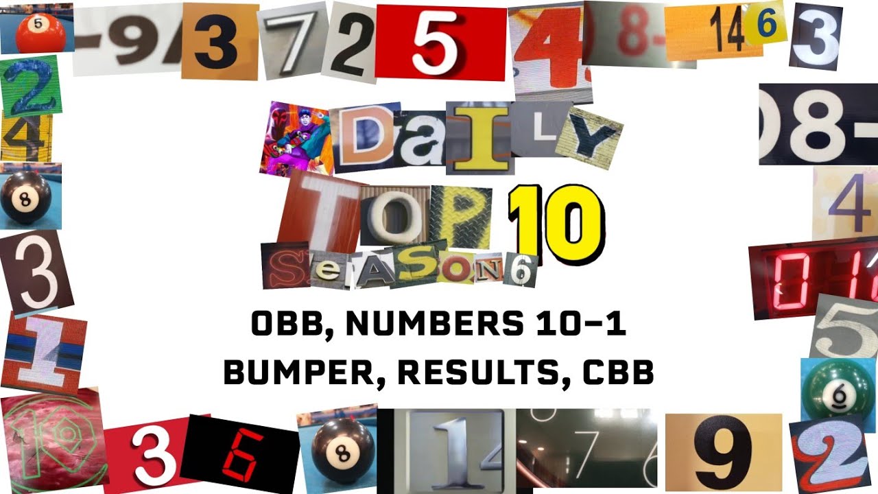 JD Ben's Daily Top 10 Season 6 (OBB, Numbers 10-1 Bumper, Results, CBB)