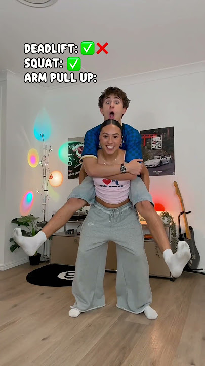 CAN WE LIFT EACHOTHER? 🤣😳 #shorts #couple #challenge