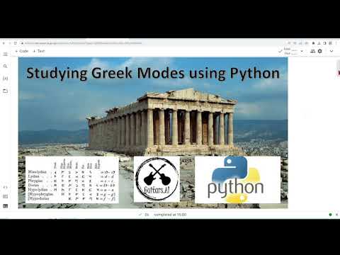 Introduction to Greek Modes - Studying Music Greek Modes using Python