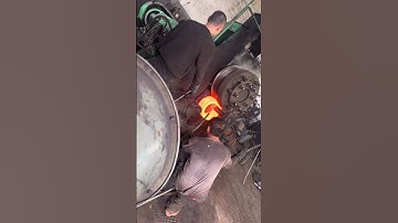 Make in China Watching a Ring Rolling Machine Thin an Iron Block is Satisfying #process #machine