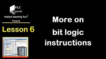 BIT LOGIC instruction tutorial - Simatic bit logic instruction tutorial  | Lesson 6