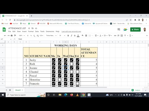 HOW TO MAKE ATTENDANCE ONLINE USING GOOGLE SHEET