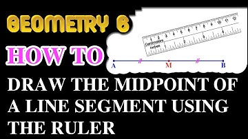 How to draw the midpoint of a line segment using ruler | Online Courses | Geometry 6 | Math Garden