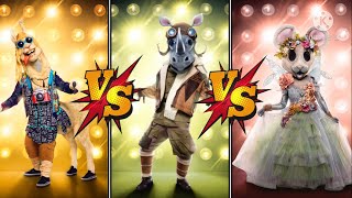 Llama Vs Rhino Vs Mouse Masked Singer Season 3 Battles Episode 3